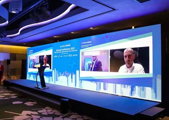 P4 전체 컬러 실내 LED 비디오 벽 화면 80*40 모듈 해상도 광고 게시판