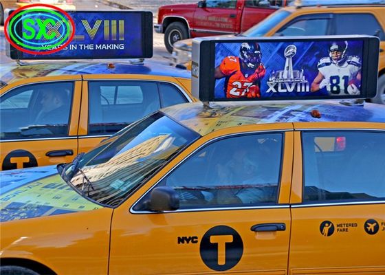 P5 양면 택시 루프 LED 디스플레이 IP65 방수 6500cd/sqm