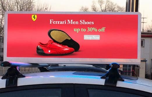 P6 HD 풀 컬러 LED 차량 지붕 표지 디스플레이 IP65 방수