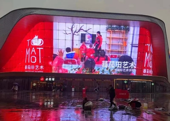 P8 투명한 야외 전색 LED 주사형 알루미늄 캐비닛