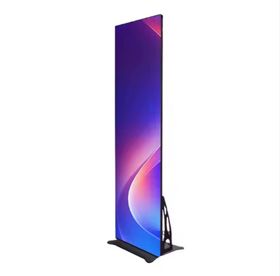 휴대용 LED 비디오 벽 P1.25 P1.5 P1.86 P2 P2.5 바퀴와 함께 광고 포스터 LED 실내 LED 포스터 화면 LED 디지털 디스플레이