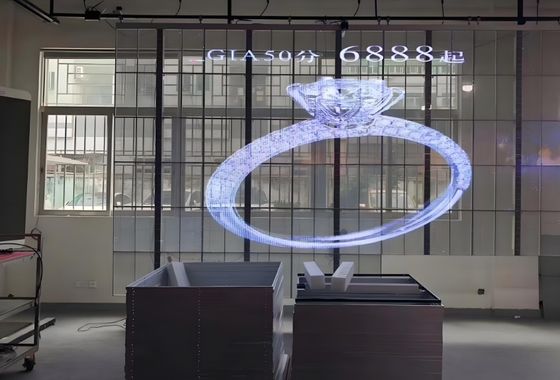 P3.91 투명 LED 스크린 HD 실내 광고 디스플레이