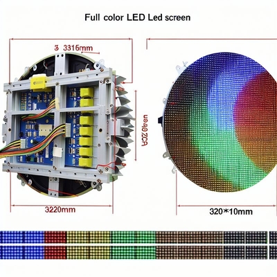 DC5V 전압 구형 LED 스크린, 320*160mm 모듈 크기 및 Epistar LED 칩