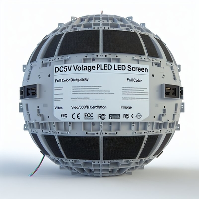 FCC 인증 및 비디오/텍스트/이미지 표시 기능이 있는 DC5V 전압 구형 LED 스크린