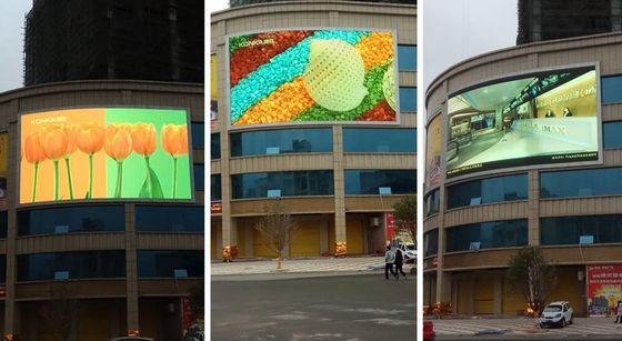 방수성 IP65 옥외 풀 컬러 LED 디스플레이, 점 밀도 250000점/평방미터, 모듈 크기 250*250mm
