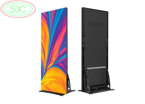 좋은 가격 4K 무선 실내 바닥 서있는 포스터 LED 디스플레이 P2.5 LED 표지판 이동 온라인으로