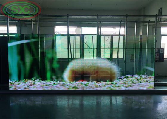 투명한 RGB LED 디스플레이, 세밀한 디자인과 높은 밝기를 결합하여 현대 유리 건축물에 효과적인 광고를 제공합니다.