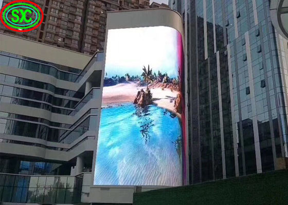 좋은 가격 고해상 6mm 화소 LED 스크린 P6를 광고하는 옥외 다 매체 풀 컬러 높은 광도 방수 곡선 온라인으로