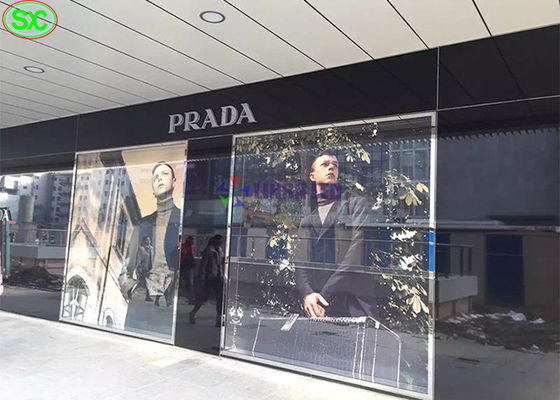 고휘도 투명 LED 패널, 풀 컬러 사이니지 SMD2121 LED 투명 디스플레이