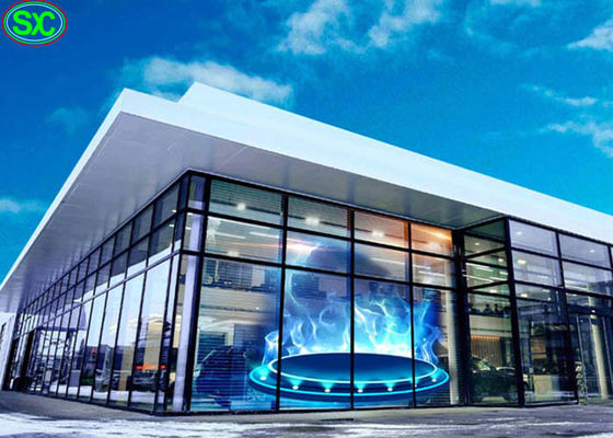 빌딩 벽 야외 P3.91 투명한 LED 디스플레이고 휘도 5000 알