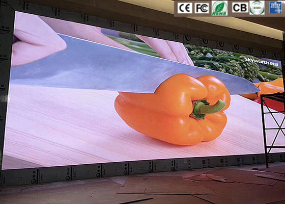 HD SMD LED 다이 캐스트 알루미늄 스크린 62500 점 / 평방 미터, 실내 LED TV 벽 임대