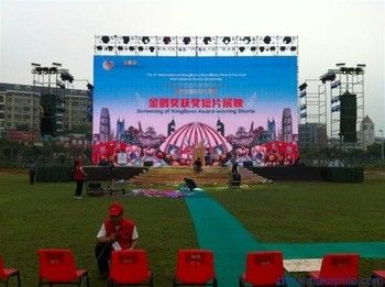 야외 방수 완전 컬러 SMD2727 40000dots/sqm P5 스테이지 LED 비디오 월