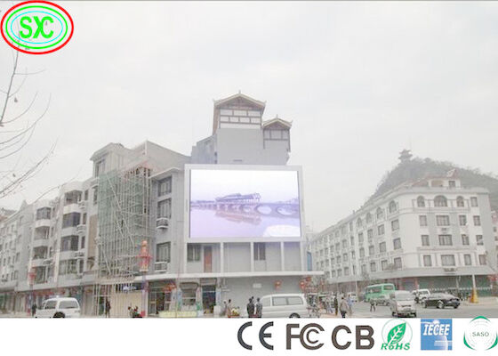 야외 풀 컬러 LED 디스플레이 P6 높은 갱신률 광고 게시판 패널 320W/m2 P6 6500cd/M2