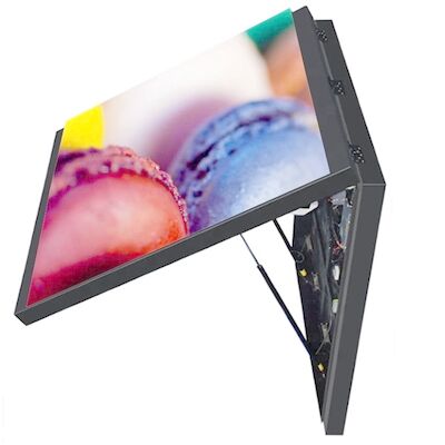 6mm 픽셀 피치 아웃도어 풀 컬러 LED 디스플레이 무선 제어 전면/후면 IP65/IP54 철근 스틸 캐비닛 32.5kg 무게