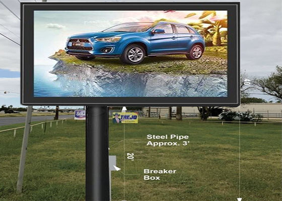 P10 야외 LED 광고 화면 10mm 픽셀 피치 IP65 방수 고 밝기
