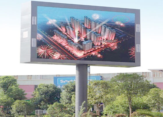 SMD IP65 야외 전색 LED 디스플레이 화면 P10 건물 광고 LED 게시판