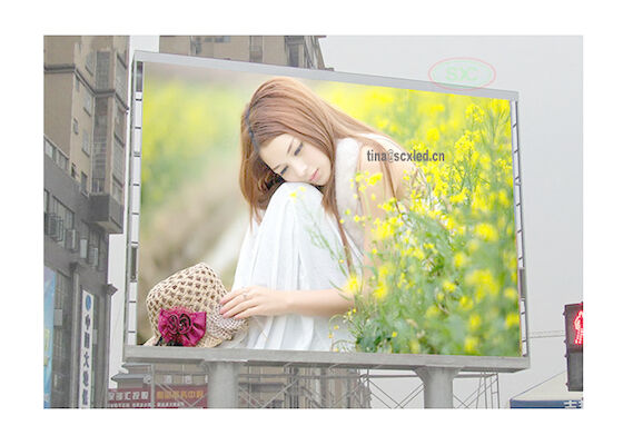 SMD IP65 야외 전색 LED 디스플레이 화면 P10 건물 광고 LED 게시판