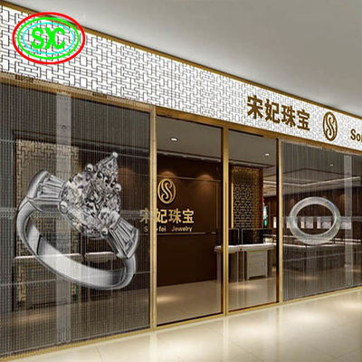 smd2525 LED 및 픽셀 피치 78125mm를 갖춘 맞춤형 투명 LED 스크린으로 부드럽고 선명한 비디오 및 그래픽 콘텐츠 제공