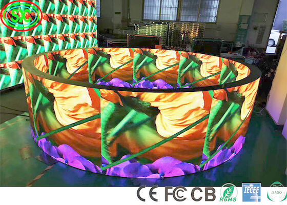 풀 컬러 360도 실린더 LED 디스플레이 외관 컬럼 곡선 화면 광고 게시판