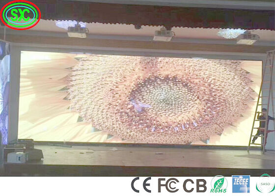 HD 풀 컬러 SMD LED 스크린 다이 캐스트 알루미늄 패널 스테이지 배경 풀 컬러 256mm X 128mm 모듈 크기