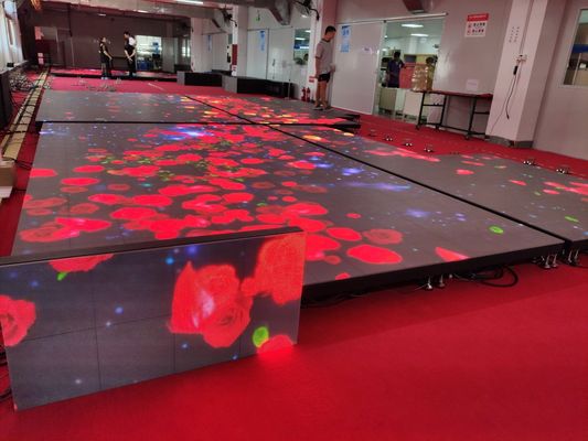 풀 컬러 P4.81 실내 디스코 파티 이벤트 휴대용 패널 엔터테인먼트 LED 댄스 플로어 패널