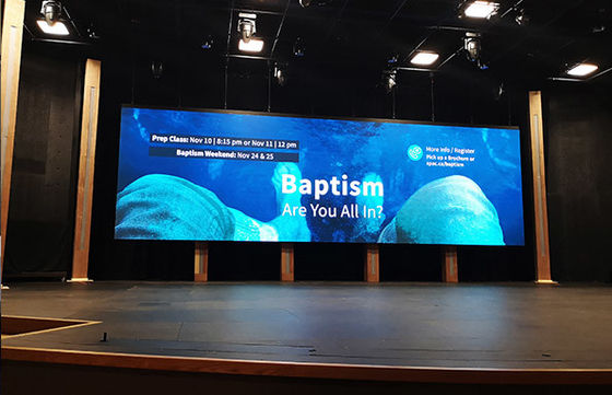 얇은 피치 P2 실내 풀 컬러 HD LED 디스플레이 화면 250000 픽셀 밀도