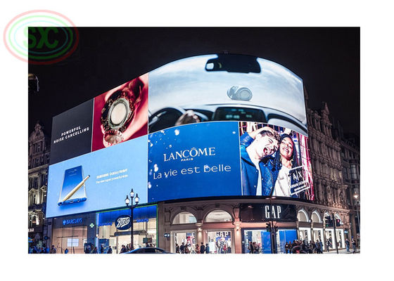 야외 거대한 LED 벽 3D 4k LED 화면 LED 표지판 야외 P10 LED 디스플레이 미디어 광고