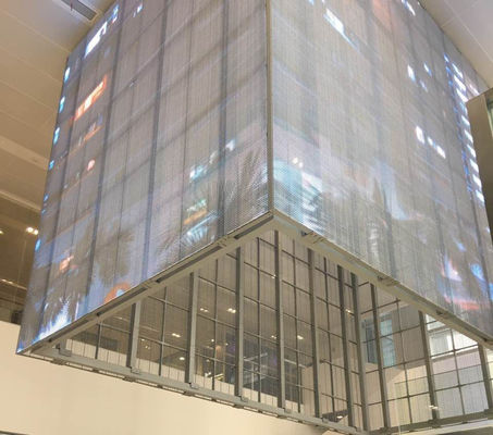 투명 LED 화면 P3.91-7.82 보석용으로 장착 된 전체 색상의 유리 창문