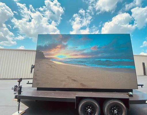 야외 풀 컬러 높은 밝기 큰 LED 화면 P5 640*640mm 고정 광고 LED 게시판