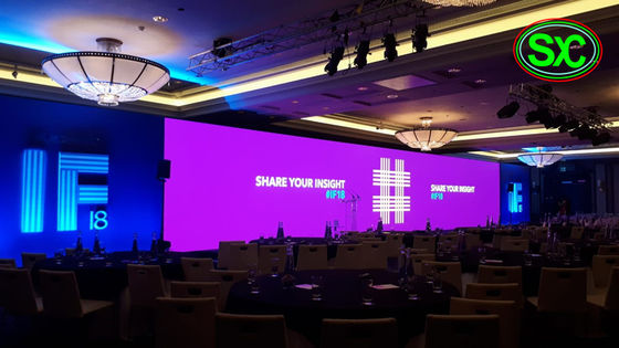 전체 색상 40000 점 / 평방 미터 SMD LED 임대 화면 실내 철강 캐비닛 포함