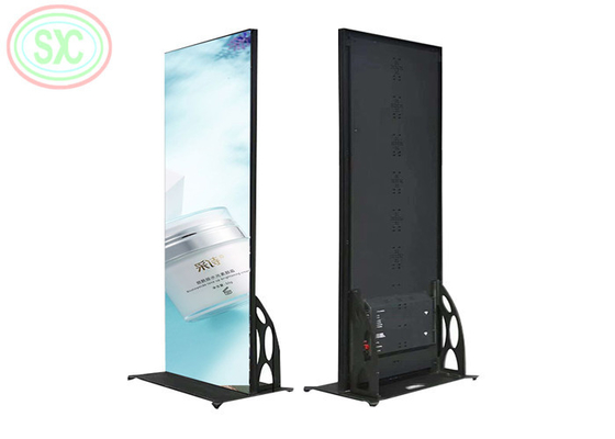 4K 무선 실내 바닥 서있는 포스터 LED 디스플레이 P2.5 LED 표지판 이동