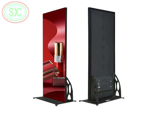 4K 무선 실내 바닥 서있는 포스터 LED 디스플레이 P2.5 LED 표지판 이동