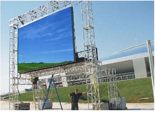 P3.91 옥외 광고판 5000 니트 밝기 500*500mm 1R1G1B LED 광고판