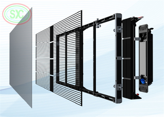 쇼핑몰 광고 G3.9-P7.81 Mesh Ultra-Thin 투명한 LED 디스플레이