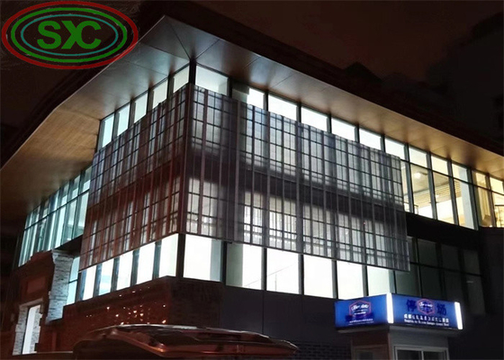 높은 밝기 투명한 LED 표지판 G3.91-7.82 LED 디스플레이 1000*500mm 주사형 알루미늄