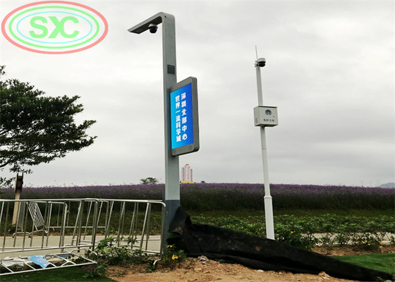 램프 기둥 LED 표지판 2면 LED 광고판 보기 거리 6 미터 야외 LED 화면