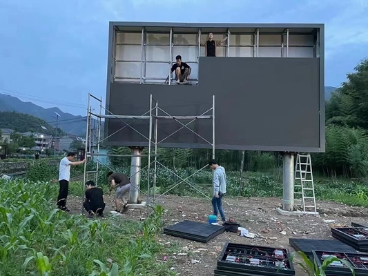 강철은 고정 설치 10000 알 수퍼 브라이트 네이션스타 SMD 풀 컬러 P8 옥외 광고 주도하는 부호 디스플레이를 맞춥니다