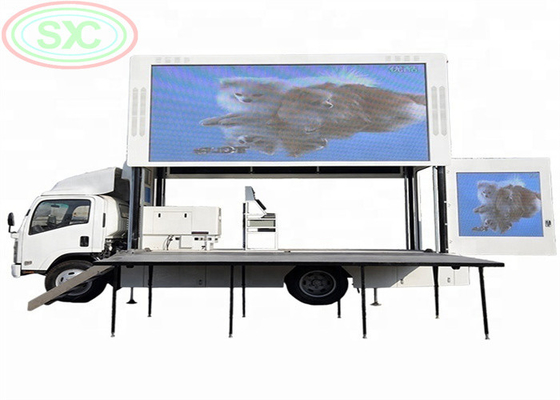 SMD 2121 야외 트레일러 LED 화면 이동 광고용 LED 화면 3면