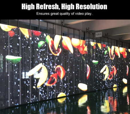 물 막성 투명 LED 스크린과 아이템 LED 투명 스크린 및 캐비닛 무게 6.2kg
