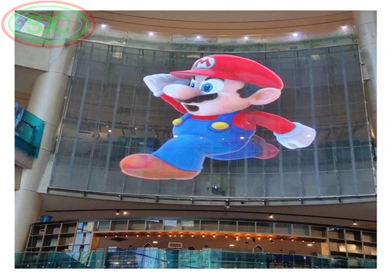 AC100-240V 60Hz 입력 투명 LED 디스플레이 스크린 실내 광고 비디오 디스플레이 기능 3-5 년 보증