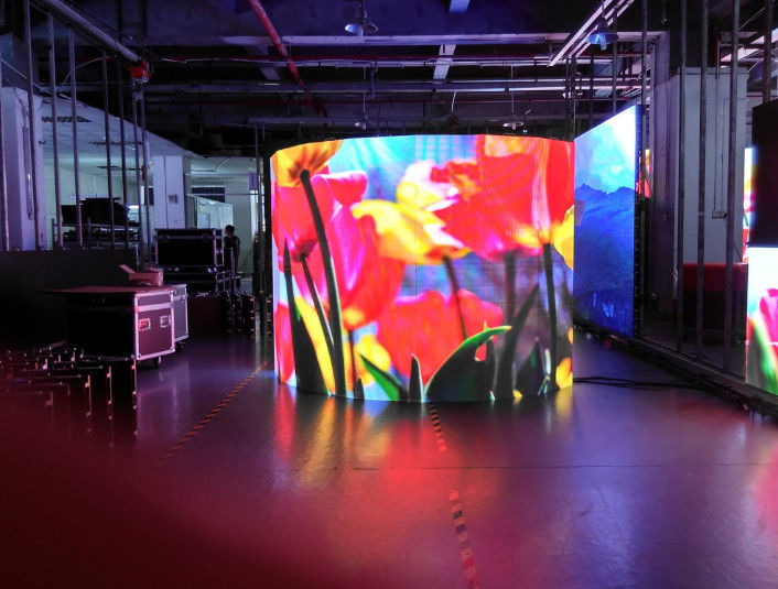 실내 COB P1.5 RGB LED 디스플레이 픽셀 밀도 62500, SMD 플렉시블 LED 스크린 3G WIFI 실내 풀 컬러 LED 디스플레이