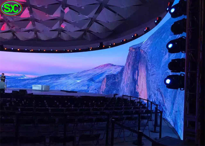 보장 5 년을 가진 실내 P6 곡선 커튼 발광 다이오드 표시 와이파이 3G 통제