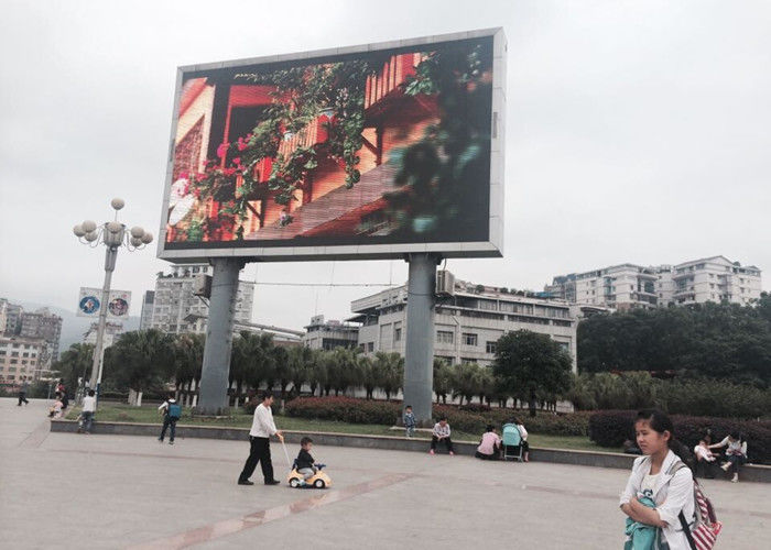 풀 컬러 큰 경기장 야외 건물 고정 방수 P10 LED 광고 게시판