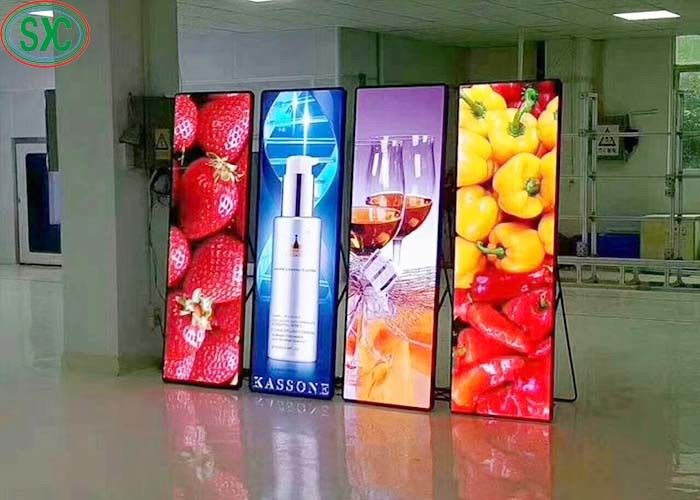 거울 무대 배경 LED 대형 화면 P2.5 포스터 비디오 광고 스탠드