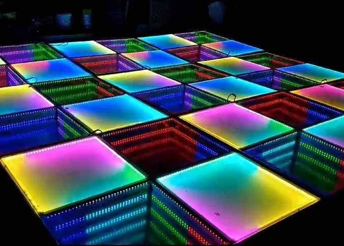 P3.91 실내 전색 LED 조명 댄스 플로어 250*250mm LED 모듈 65410점/평방미터