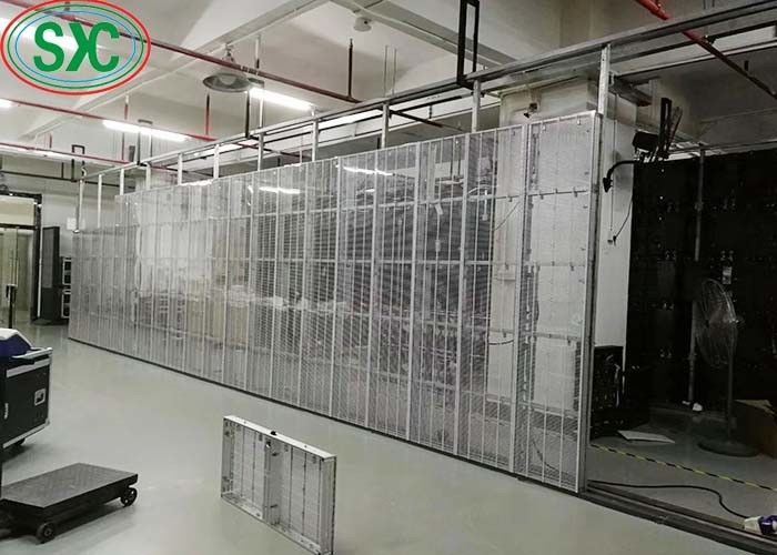 G3.91-7.82 초밀한 풀 컬러 투명한 비디오 벽 SMD2525 IP54 장수