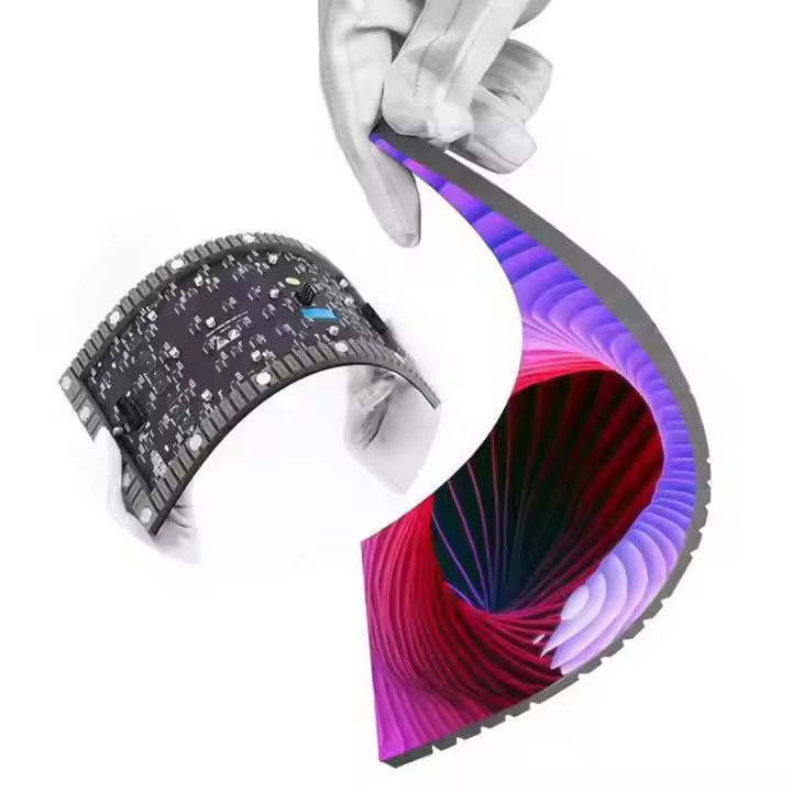 P4 4mm 실내외 풀컬러 플렉시블 LED 비디오 디스플레이 모듈