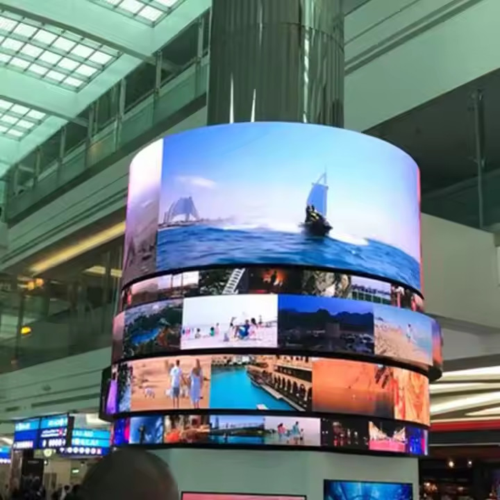 P3.91 360° 외관 전체 컬러 컬러 스피어 LED 디스플레이 스크린 빌딩 게시판