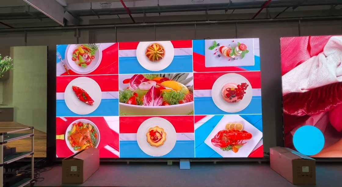 RGB P2.6 실내 다이 캐스팅 알루미늄 풀 컬러 LED 디스플레이 임대 3840HZ HD 비디오 화면 250*250MM