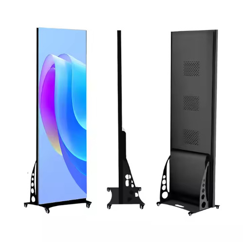 휴대용 LED 비디오 벽 P1.25 P1.5 P1.86 P2 P2.5 바퀴와 함께 광고 포스터 LED 실내 LED 포스터 화면 LED 디지털 디스플레이